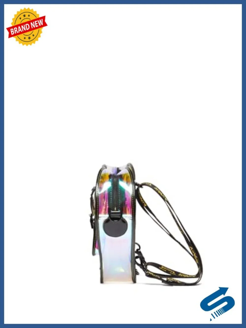 Iridescent PU Transparent Heart Backpack - Detachable Straps